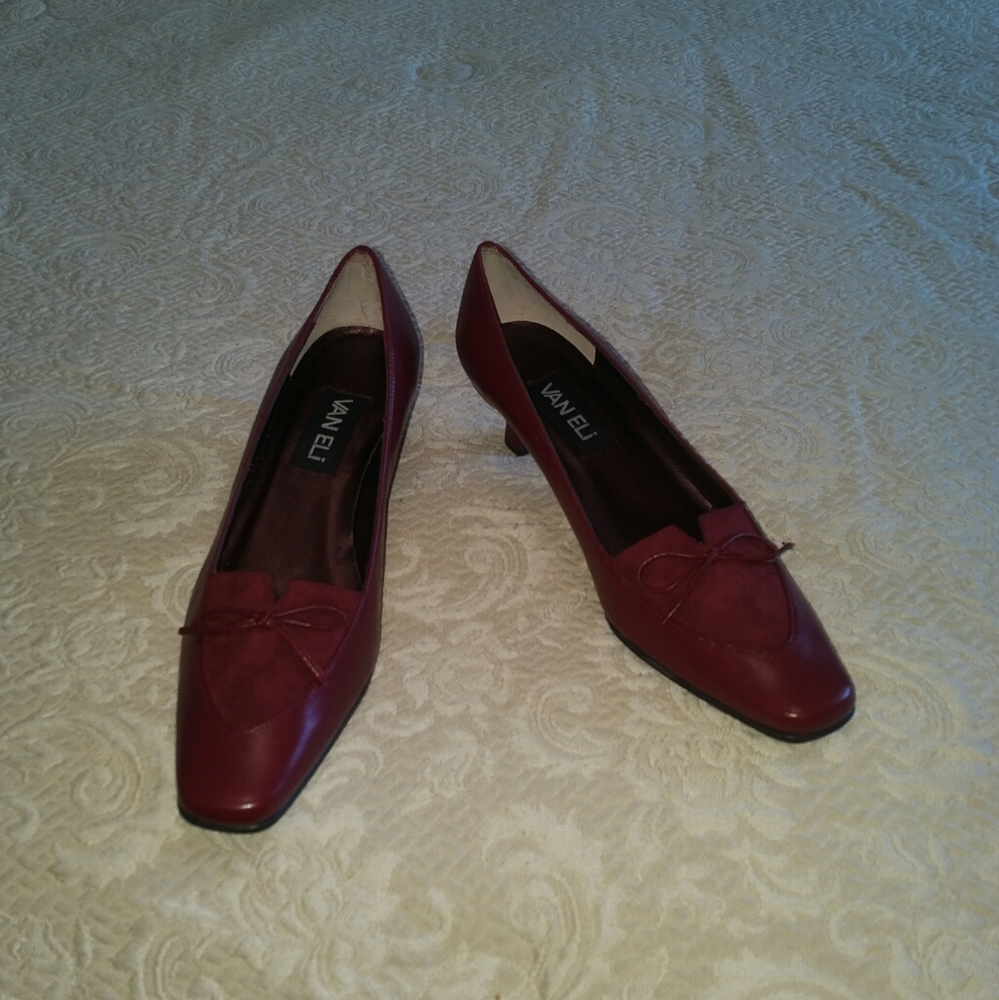 NEW VanEli Rexy DkWine Nappa/SD 7 1/2 Medium